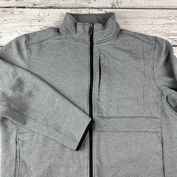Duluth Trading Co Gray Fleece Jacket Mens Medium‎ Full Zip 5 Pocket - Picture 1 of 10